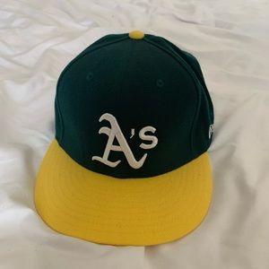Men’s Oakland Athletics Green/Yellow Fitted Hat